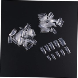 Baluue 500 Pack French Length Fake Nails False Nail Tips Natural Look Material Easy to File Paint Stylish Comfortable