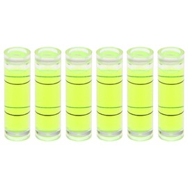 sourcing map 6pcs Small Cylindrical Bubble Level Vials 10x35mm PMMA Mini Horizontal Bubble Spirit Level Measuring Layout Tools for RV TV Picture Frame Hanging Tool Leveler