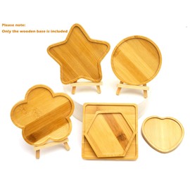 CHICSHIS 6 Pack Wooden Mosaic Base, Various Shapes Substrates for Mosaic Craft DIY Mosaic Tiles Coaster Base