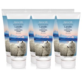 Alpine Silk New Zealand Organic Lanolin, Keratin and Collagen Hand and Nail Creme 2.87 oz (6)