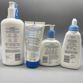 Cetaphil 4Pk Cetaphil Body Wash  Daily Scrub Skin Cleanser Facial Lotion Foaming Cleanser