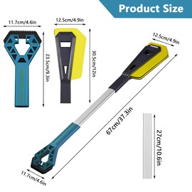 JAWAI Car Ice Scraper, Car Snow Brush, Ice Scraper Car with Broom, Ice Scraper with Broom, Removable Ice Scraper, Removable Snow Brush Car, Removable for Snow Removal of Vehicle Surfaces