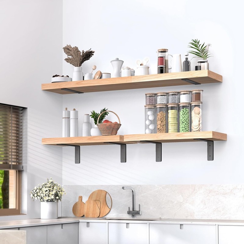 Heavy Duty Shelf Brackets 10 Inch, 6 Pack Floating Shelf