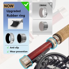 Aventik Whisperer Fly Fishing Rod 4 Pieces, 6FT 0/1/2/3wt, 7FT 3/4wt, 24T Corbon Fiber Fast Action Super Compact Freshwater Ultra Light Fly Rod with Cordura Rod Tube (7'6'' LW3/4)