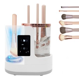 Electric Makeup Brush Cleaner Machine With Makeup Brush Dryer, Automatic Spinning Cosmetic Brushes Cleaner Tool Fit for All Size Makeup Brush