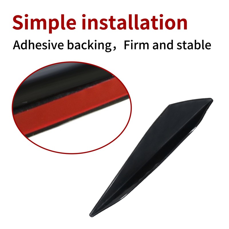 6 Pcs Car Spoiler Canards Kit,Automobile Front Bumper Lip Splitter