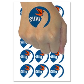 Silly Goose Funny Bird Temporary Tattoo Water Resistant Fake Body Art Set Collection - 15 2" Tattoos (1 Sheet)