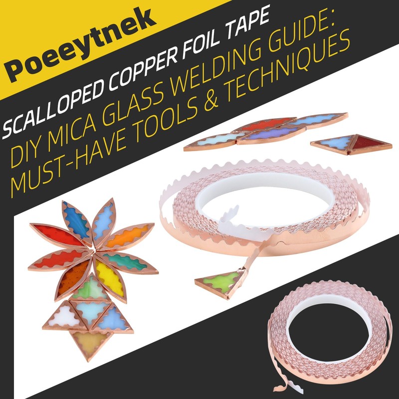 Poeeytnek® Professional Scalloped Copper Tape - 7/32" & 5/16 Asymmetric