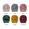 JIAHANG Baby Donut Knotted Bow Hat, Waffle Knit Turban Head
