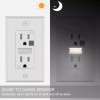 SOZULAMP Tamper Resistant(TR) Receptacle Outlet with Night Light-Easy to Install