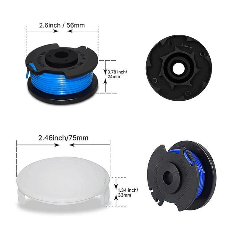 Bekasa String Trimmer Spools for RYOBI ONE Nylon String Trimmer
