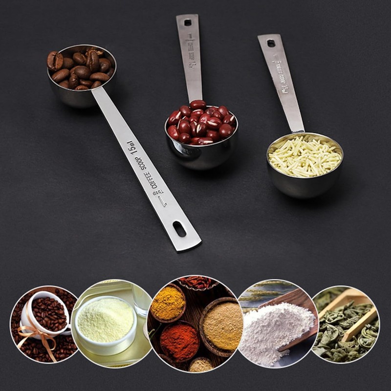 2 Pieces Long Handle Tablespoon Measuring Spoon, 15ml Coffee Scoop,