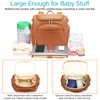Leather Diaper Bag Backpack with Changing Pad - Multi-Function Large