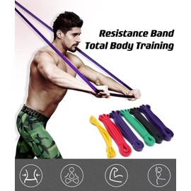 GIMIRO Fitness Bands, Resistance Bands of 6 Strength Levels, Pull Up Training Band, Training Bands for Yoga, Pilates, Physiotherapy, Strength Training for Men and Women (Yellow)