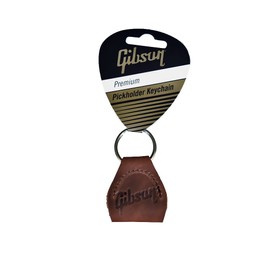 Gibson Premium Leather Pick Holder Keychain (Brown/AKYC-BRN)