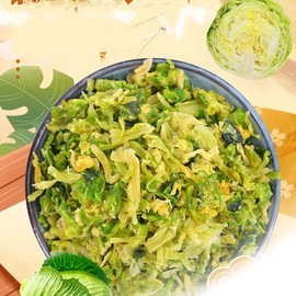 chopped cabbage10.58oz，Dried Cabbage Flakes，Dehydrated Chopped Cabbage Vegetables apply to Cooking Soup, Ramen, Stir Fry Veggies