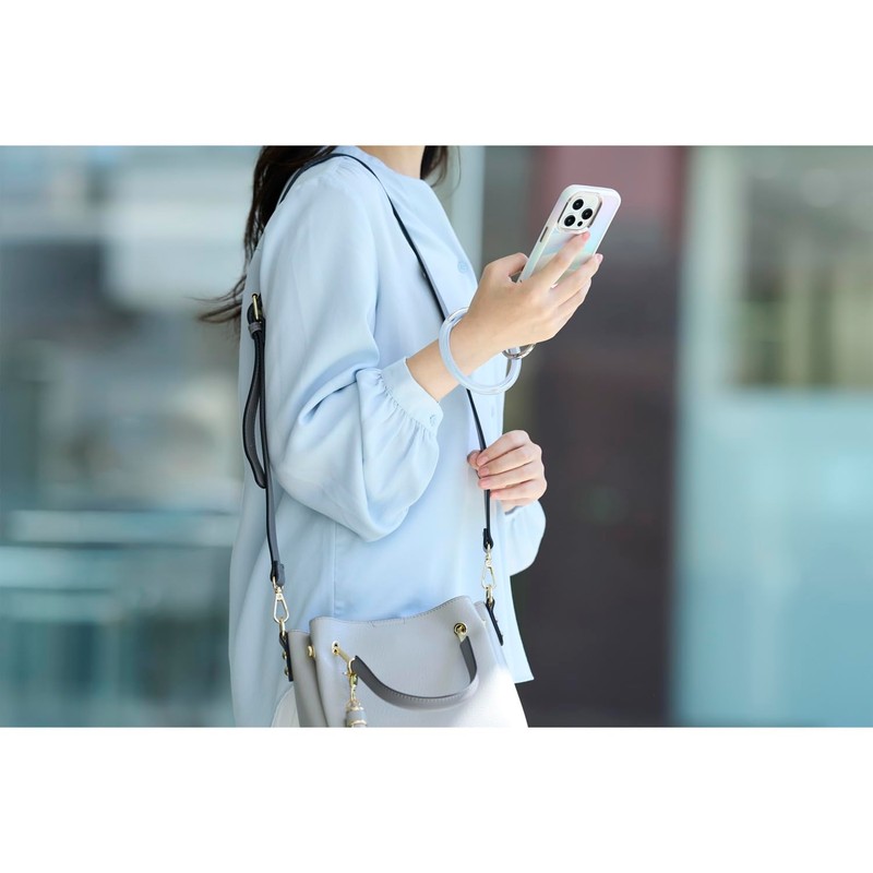 Elecom P-STHCRBU Smartphone Strap Holder Ring Holder Sheet Set of