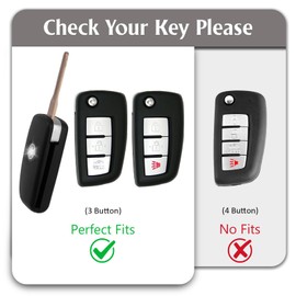 WORCAS Silver Pattern Premium Soft TPU Key Fob Cover Case Compatible with Nissan Rogue Rogue Select Rogue Sport Flip 3 Buttons TPU Remote Keyless Key Fob Case Protection Shell(Sliver-Gray)