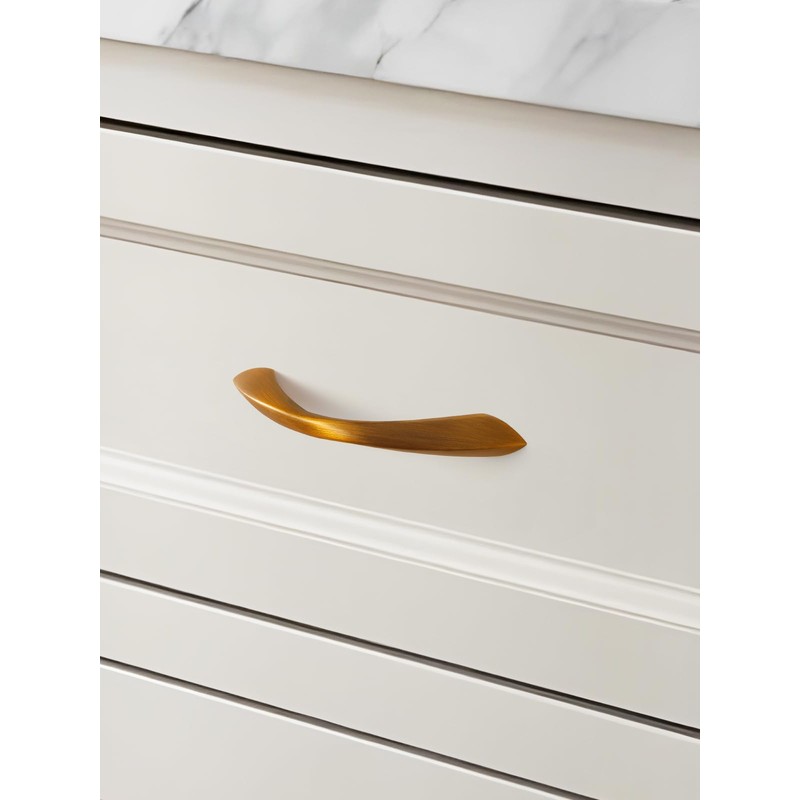 JIASENBAO 5 Pack Antique Brass Cabinet Pulls 3 Inch Arch