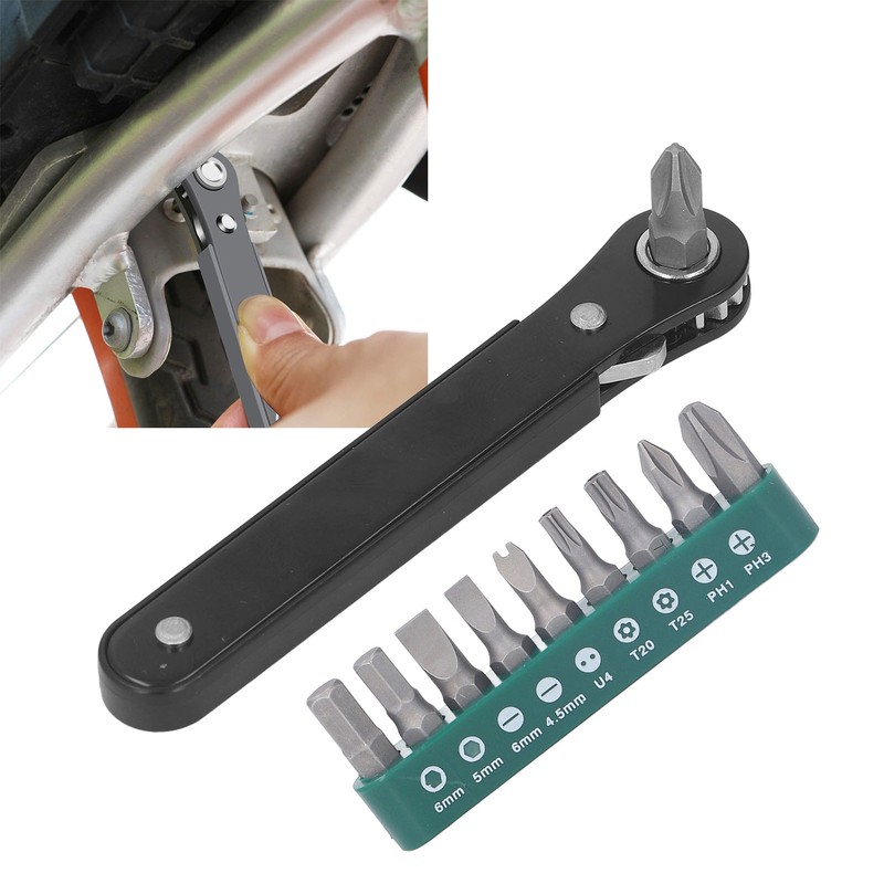 11Pcs Mini Screwdriver Set 1/4in Pocket Micro EDC Tool Ratchet