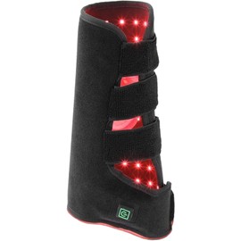 Cinturón de luz roja para Pata de Caballo, Envoltura luz roja LED infrarroja 850 NM y 660 NM, infrarrojo portátil portátil para músculo Caballo, Izquierda, Envoltura