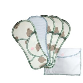 Generic Compresas menstruales reutilizables de algodón orgánico 100%. Antifugas, suaves y transpirables. Incluye bolsa húmeda. Ideales para flujo abundante e incontinencia urinaria (22 cm, 5 unidades