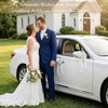 Handmade 4 White Dual-Head Wedding Car Decorations – Artifical Flowers,Floral