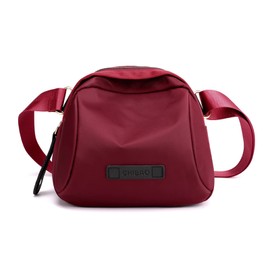 PORRASSO Women's Crossbody Bag, Stylish, Simple, Lightweight, Mini, One Shoulder Bag, Nylon, Walk, Casual, Unisex, Work, Pocket, red (dark red)