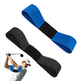 Noenaeni 2Pcs Golf Swing Trainer Swing Mechanics Posture Correction Golf Training Aids Durable Portable Elastic Golf Connection Band for Men Women Kids Beginners Experienced Golfers (Blue Black)