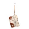 Myra Bag Floret Upcycled Canvas & Cowhide Wristlet Pouch Bag