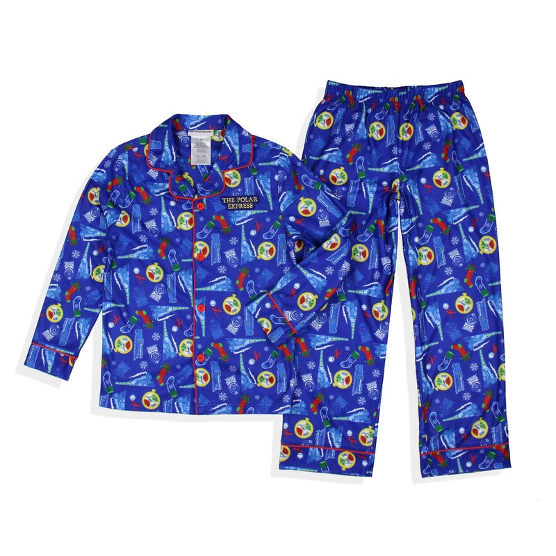 INTIMO The Polar Express Christmas AOP Icons Sleepwear Button-Up Coat