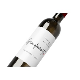 OZ DECO Pregnancy Announcement Wine Labels for New Grandparents - Waterproof, Easy Apply - 2-Pack, Made in Australia (L)