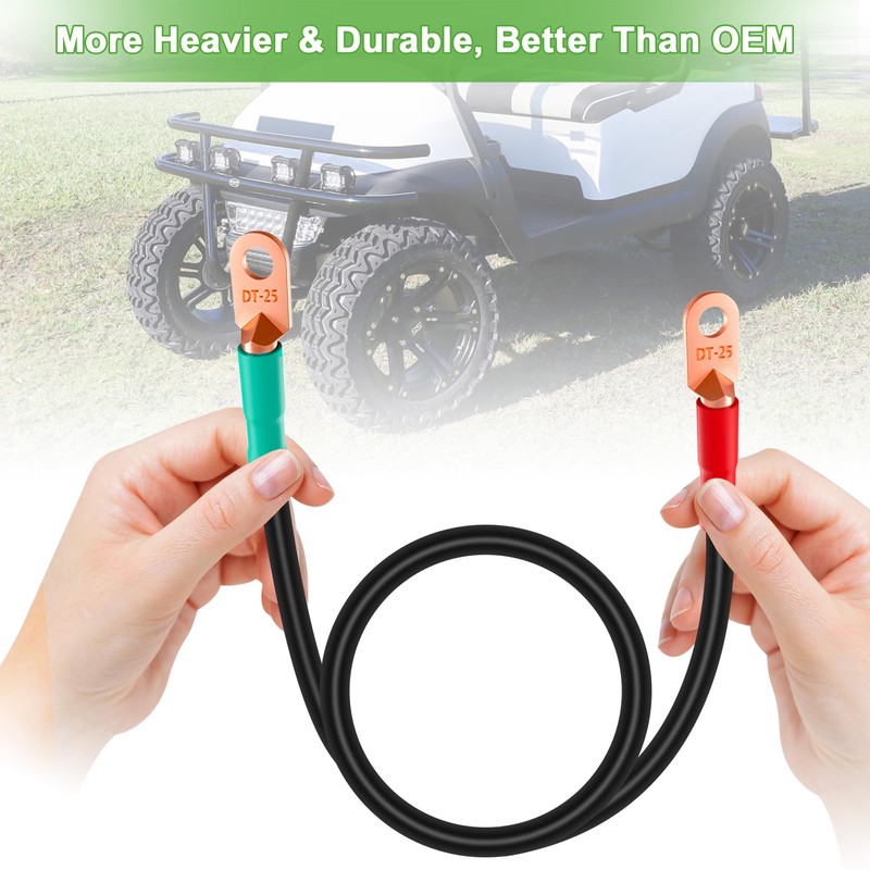 10L0L 3 Awg Golf Cart Heavy Duty Battery Cables for