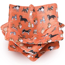 Cunhill Cotton Microwave Bowl Holders Hot Pads Heat Resistant Potholders Multipurpose Holders Quilted Bowl Cozy for Soup Hot Pads Kitchen Supply(Orange,Dog Style)