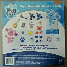 TCG Toys Blue's Clues Magnetic Wood Dress-Up set 26 pcs Nickelodeon 2021 storage tray