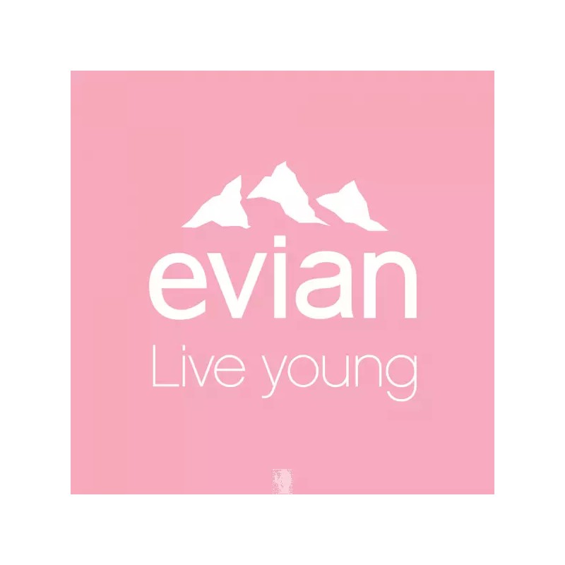 Evian Pure Still Mineral Luxury 💎 Water Glass Bottle 💧-