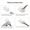 RGBZONE 2-Pin 8mm COB LED Strip to Wire Connector, Solderless