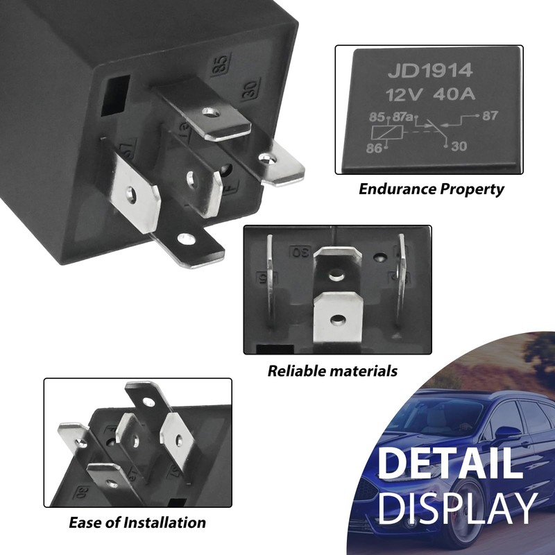 Vkinman 2Pcs F0AB-14B192-AA 40A 12VDC 5-Pin Automotive Relay, Replacement for