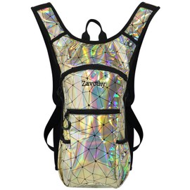 Zavothy Rave Hydration Backpack Lightweight Water Backpack for Cycling Running Hydration Pack with 3L Water Bladder Gold