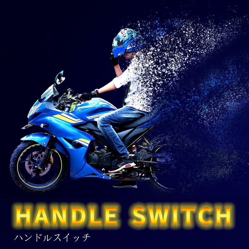 [momonala] Motorcycle Steering Wheel Switch Turn Signal Switch Light Waterproof