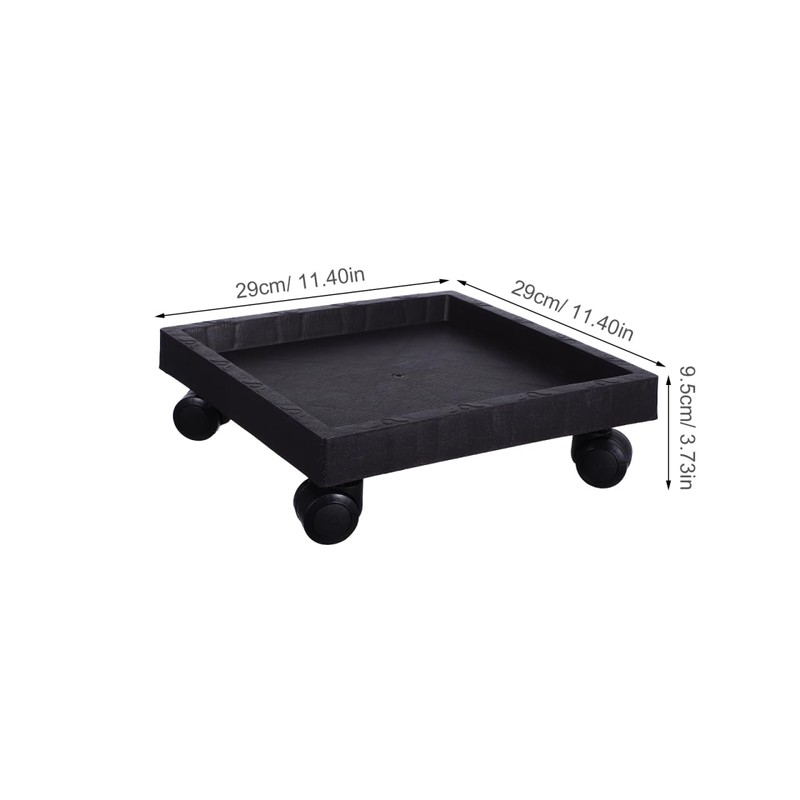 Cabilock Square Plant Stand Plant Saucer Tray with Wheels Pot