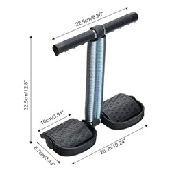 Elastic Sit Up Equipment, Pull Rope Dual Spring Tension Foot Pedal Sit Up Equipment for Abdominal, Leg Exerciser Tummy Trimmer Sport Fitness Slimming Training Bodybuilding at Home Gym