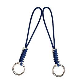 Key and Gear Charm - Paracord Keychain with Metal O-Ring (Pack of 2), Multi-Purpose, NavyBlue+NavyBlue, Navyblue+navyblue, Standard