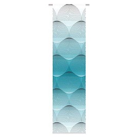 wohnfuehlidee Decorative Panel Curtain Opaque Arlena Size W x H 60 x 245 cm Petrol Blue