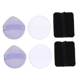 WOONEKY 6pcs Reusable Makeup Puff Breathable Facial Sponges for Comfortable Application Includes and Heart Shapes for Loose Powder Easy to Clean Portable Makeup Tools