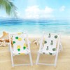 AUEAR, 3 Pcs 1:12 Scale Miniature Foldable Chair Accessory Deck