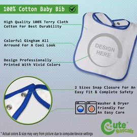 Toddler & Baby Bibs Burp Cloths Music Death Metal Cotton Baby Items for Baby Girl & Boy White Royal Blue Design Only