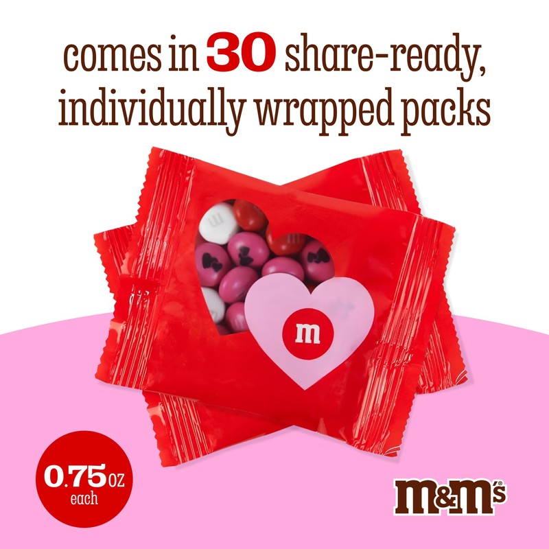 M&M’S Heart Party Favors, Set of 30, Milk Chocolate Valentine’s