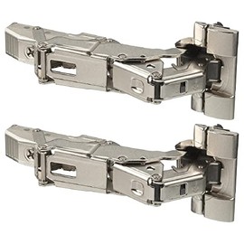 I-K-E-A UTRUSTA Hinge with Built in Damper 153 for Kitchen Door Cabinet, Modern Style, Nickel Plated Finish, Steel Color, 2 Pack