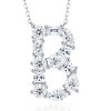 Pass Diamond Tester Letter I Multi Cut VVS Moissanite Necklace